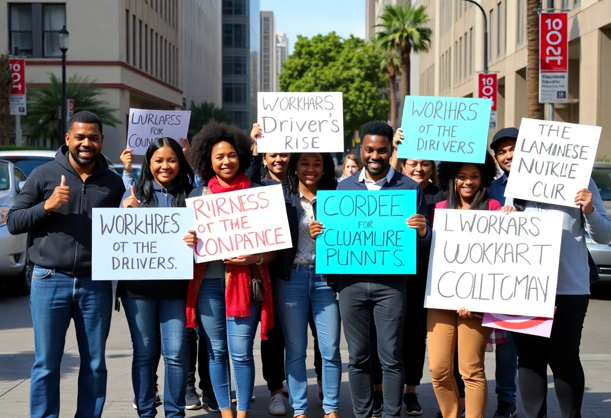Rideshare drivers rallying for unionization rights