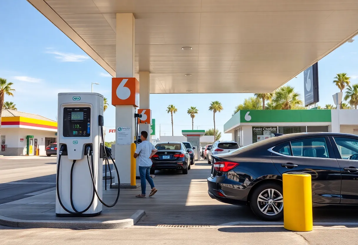 Fast charging station for electric vehicles in California