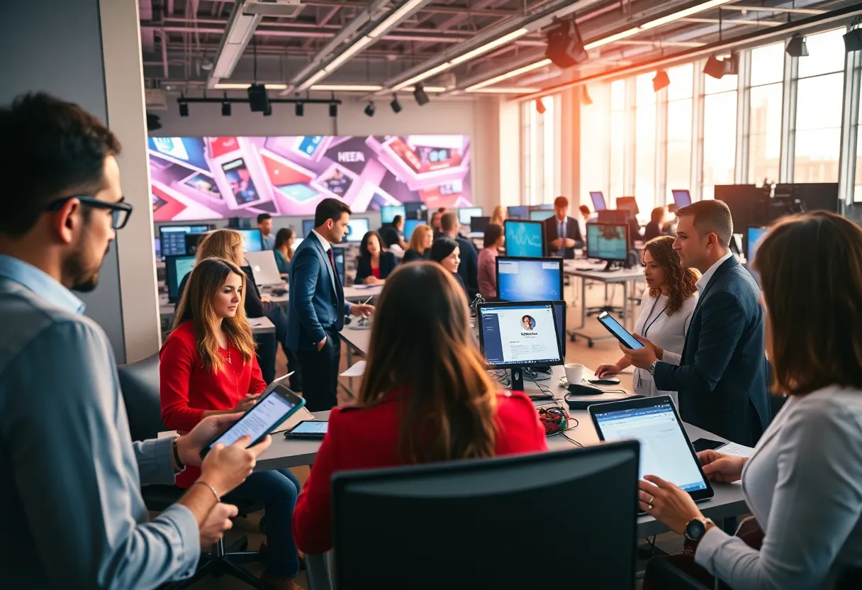 Newsroom at California Post newspaper
