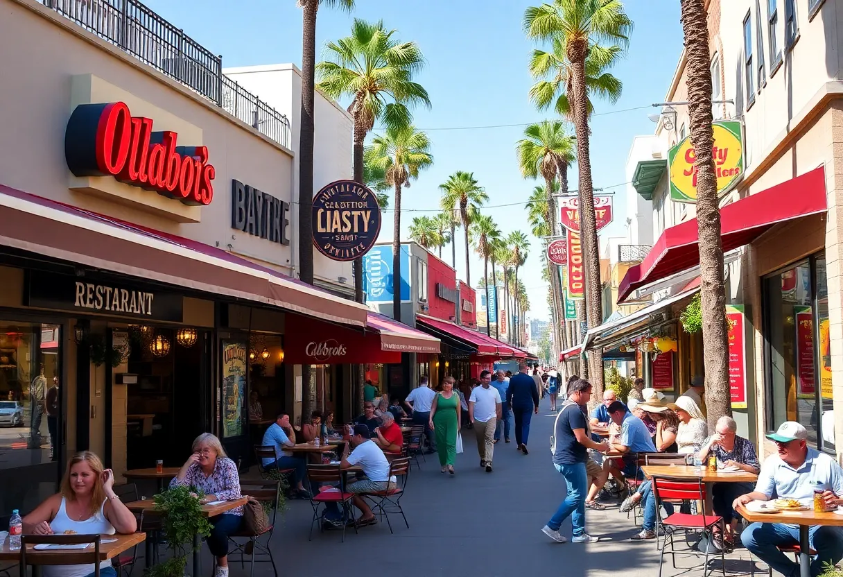 Outdoor dining at California restaurants