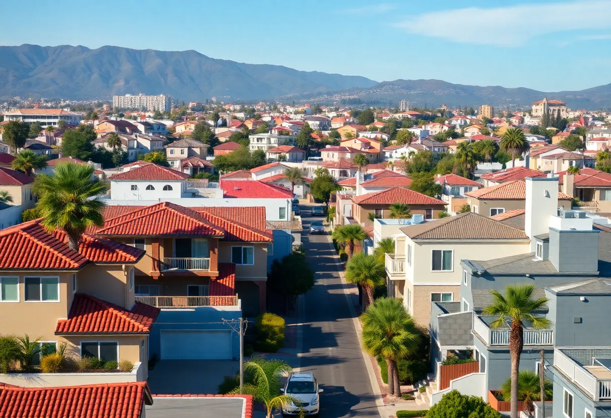 Diverse Californian community showcasing affordable housing and clean energy initiatives.