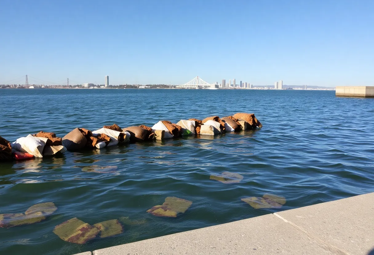 Eco-friendly cleanup booms in San Diego Bay