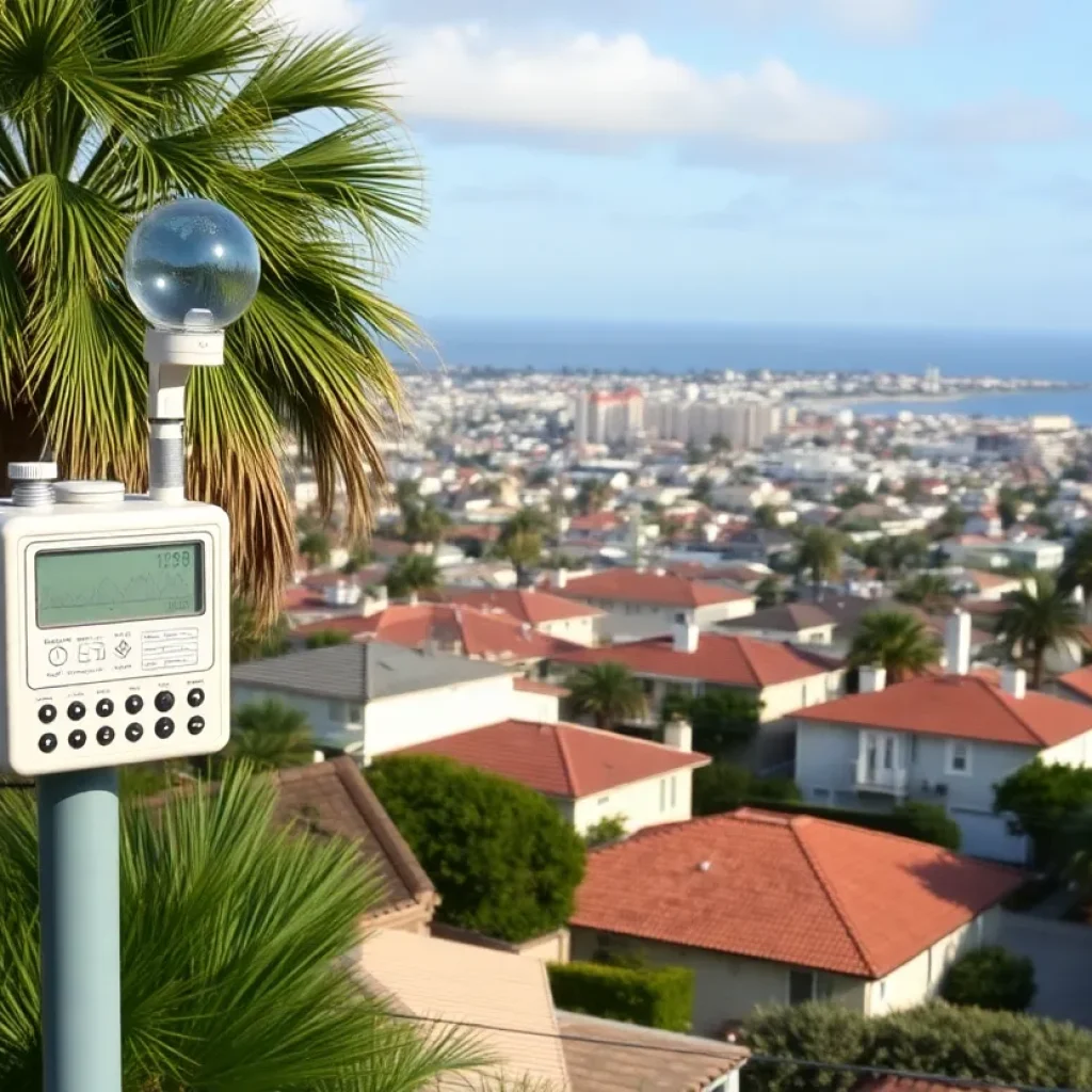 Air quality monitors in Coronado residential area