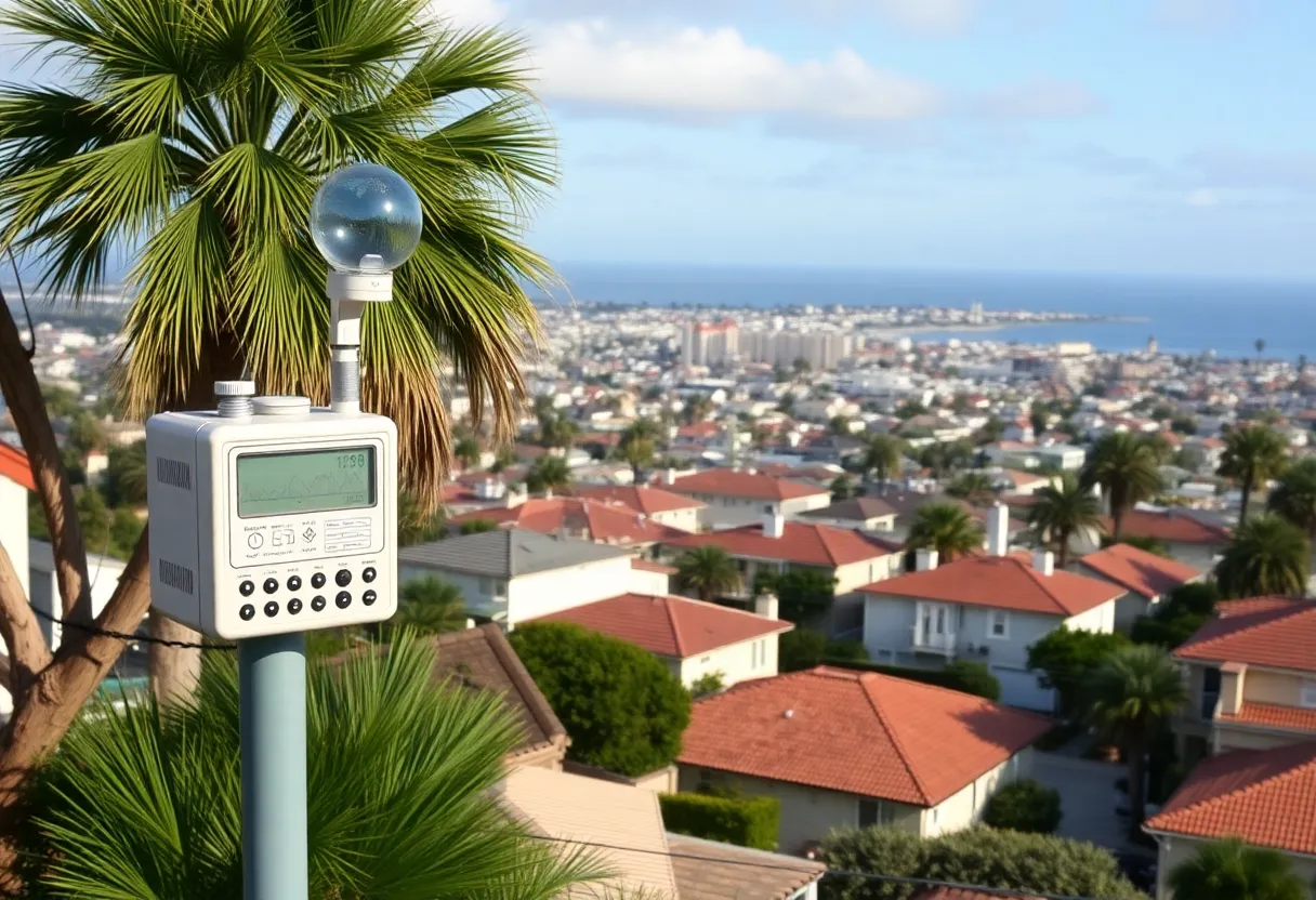 Air quality monitors in Coronado residential area