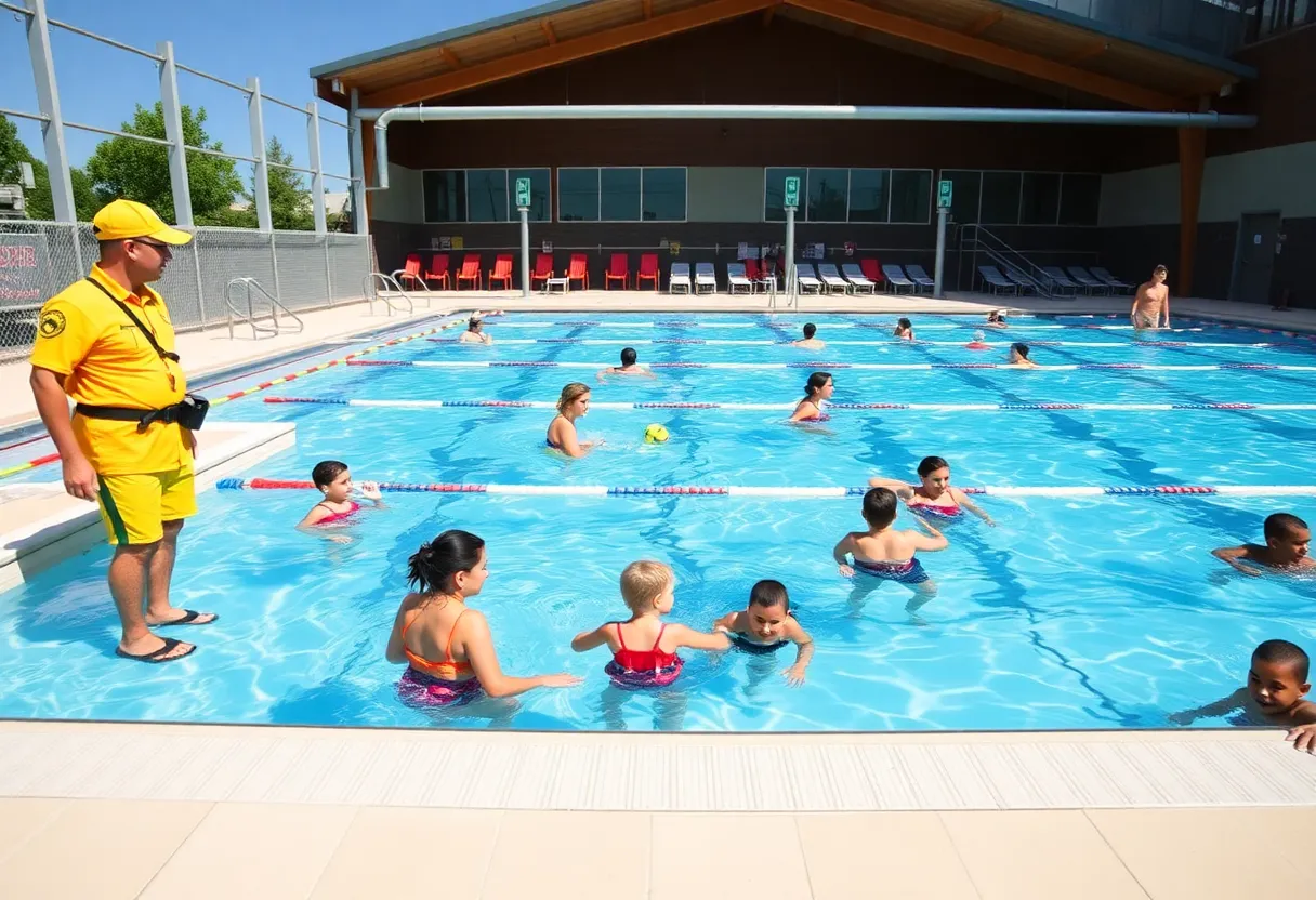 Lifeguards supervising at the Coronado Aquatics Center