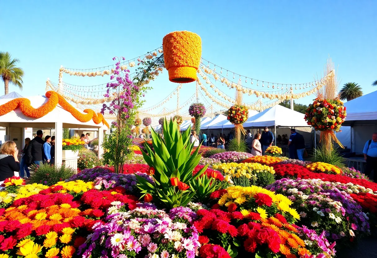 Vibrant floral display at Coronado Flower Show