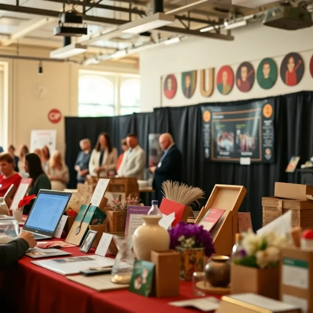 A vibrant online auction showcasing various items for charity.