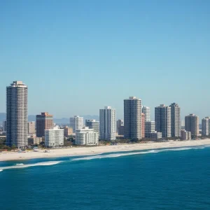 High-rise towers at Coronado Shores, Coronado Island