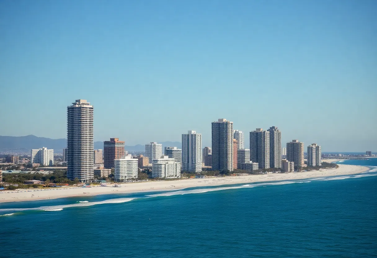 High-rise towers at Coronado Shores, Coronado Island