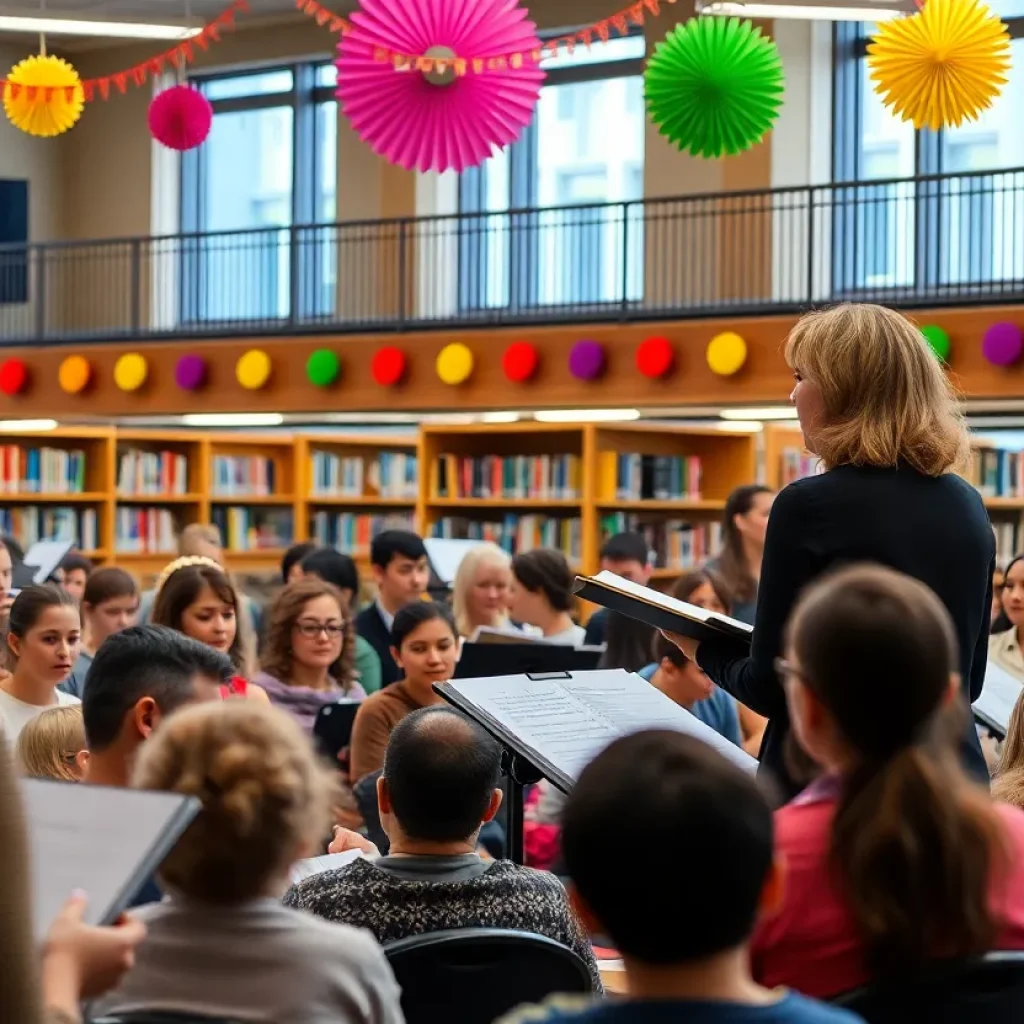 Soprano Gabriella Rodmac performing at the Coronado Public Library
