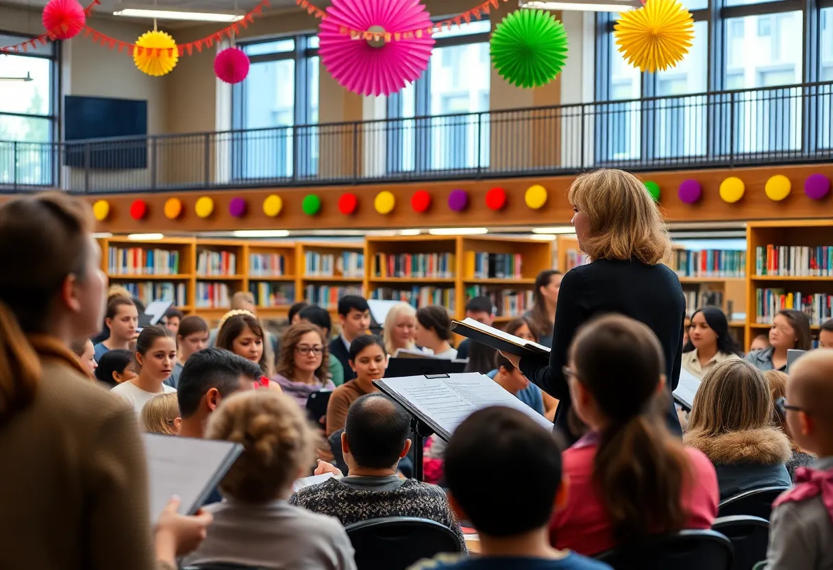 Soprano Gabriella Rodmac performing at the Coronado Public Library