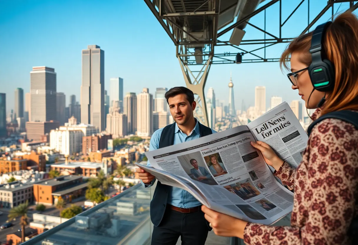 A scenic view of Los Angeles illustrating a new publication launch.