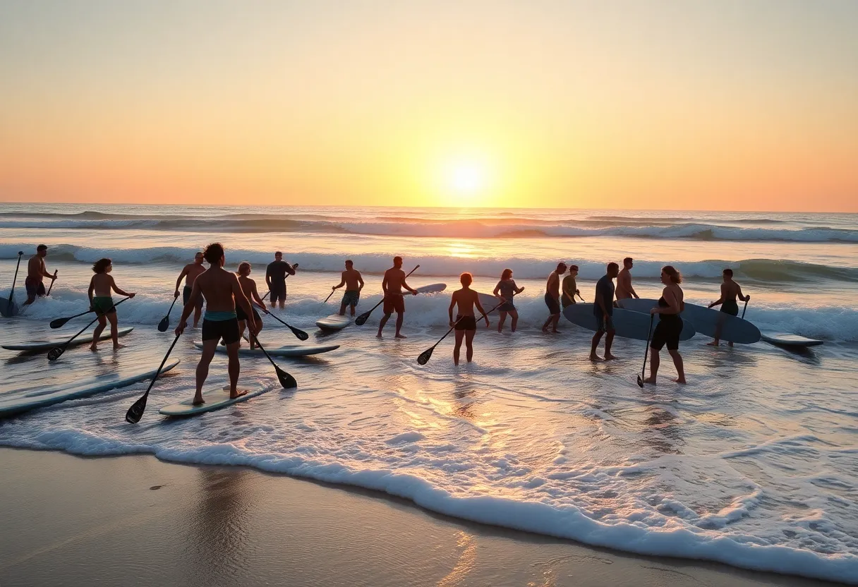 Paddle out event honoring a beloved Marine veteran
