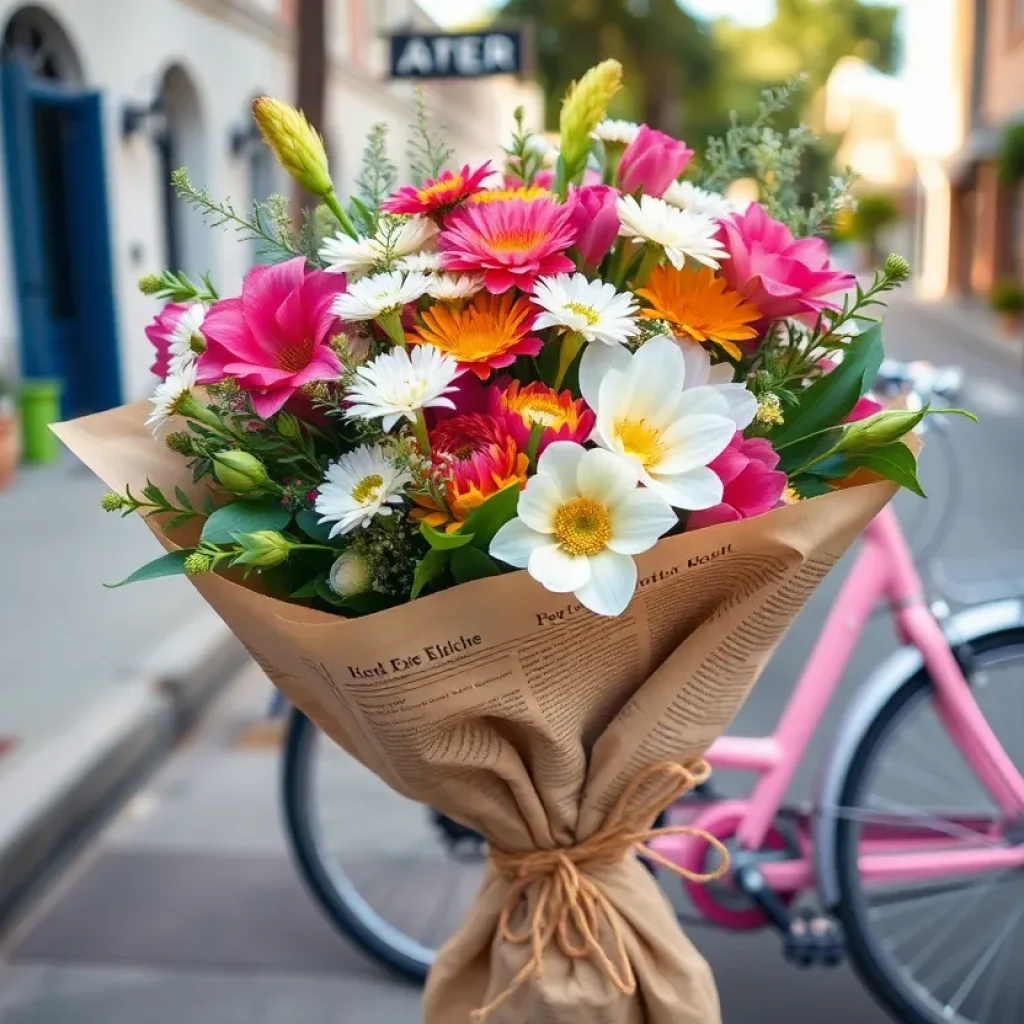 Rustic floral bouquet from Pedal & Stem in Coronado