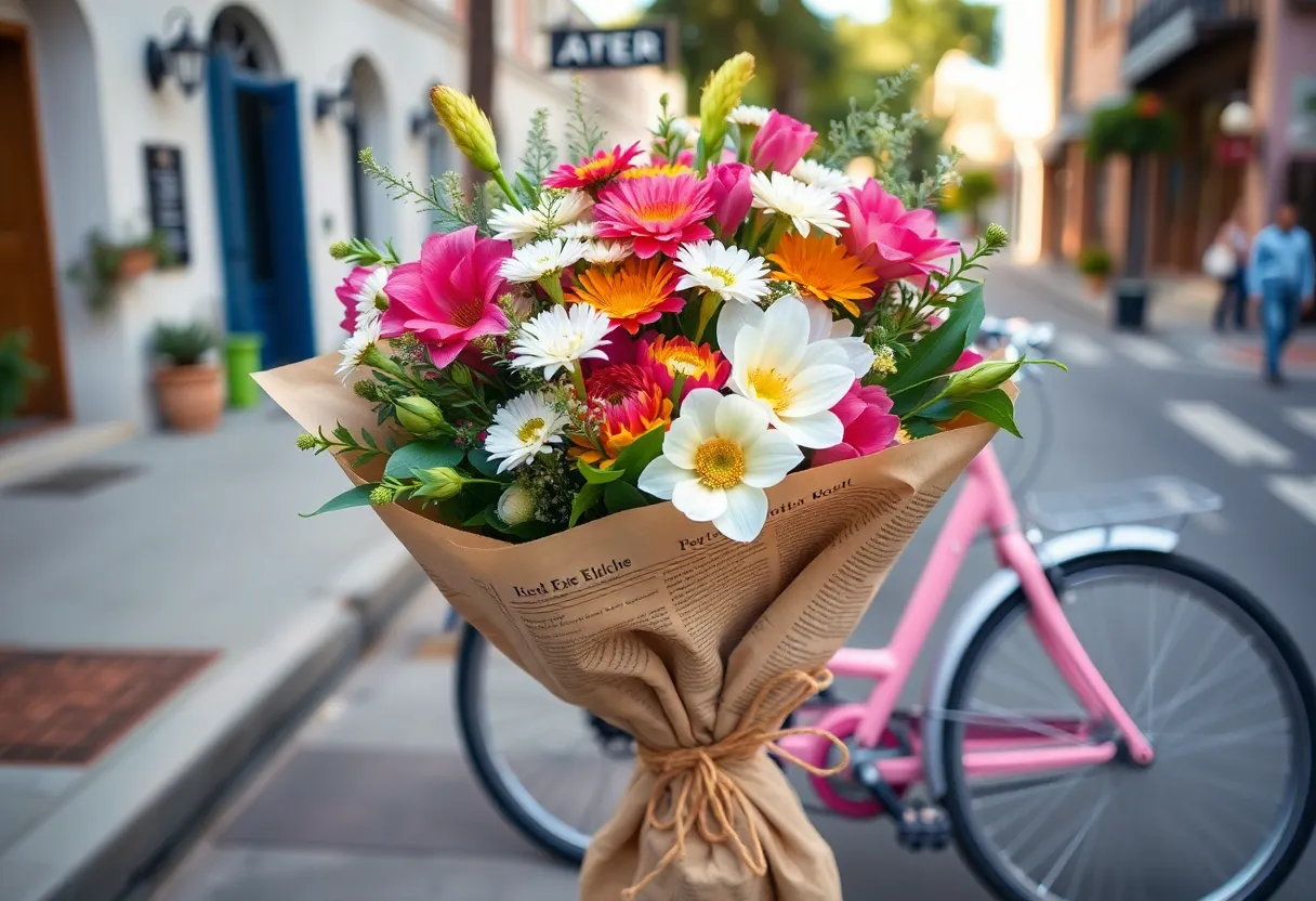 Rustic floral bouquet from Pedal & Stem in Coronado