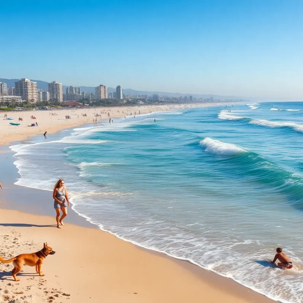 Families enjoying time at San Diego beaches