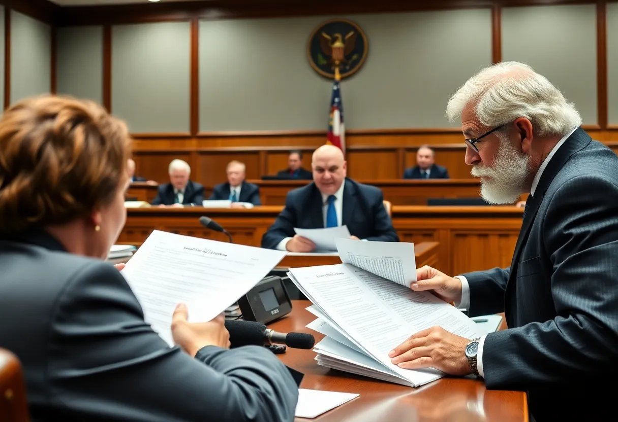 Courtroom scene related to traffic mitigation fee ruling
