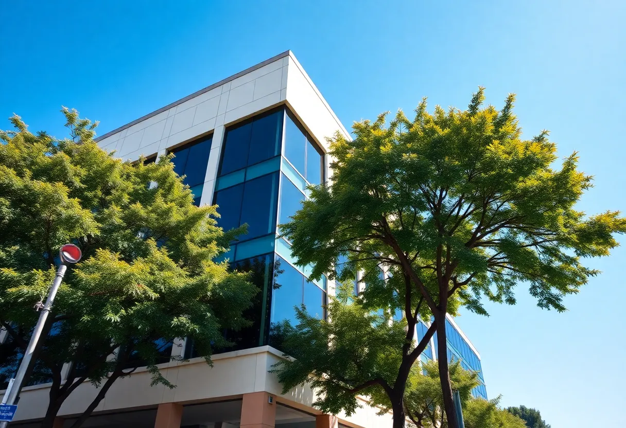 Exterior view of the new American Business Bank office in Riverside, California