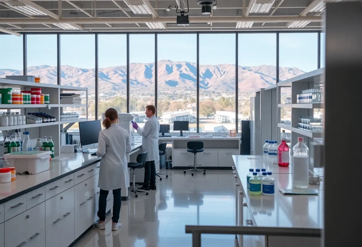 Conceptual design of Amgen's new research and development facility in California.