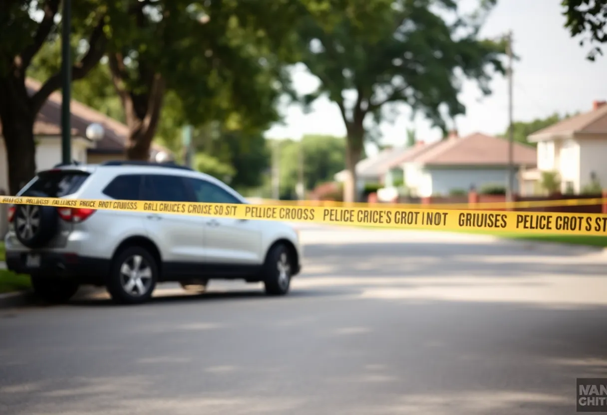 Police scene following double homicide outside Atwater