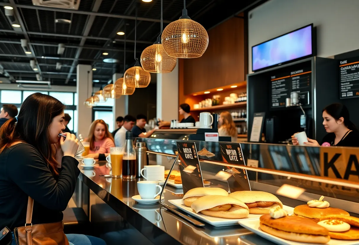 Interior of Better Buzz Coffee at San Diego International Airport
