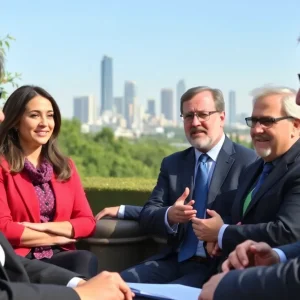 Business leaders discussing California's cap-and-trade program