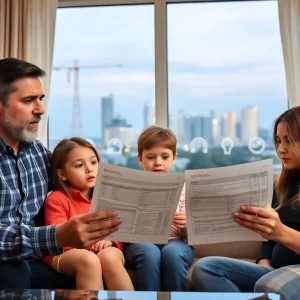 A family distressed over high electricity bills in California