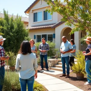 Californian homeowners working on fireproofing their homes.