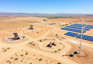 Oil wells in Kern County, California