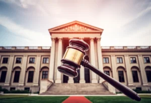 Legislative building with gavel representing online gambling regulation