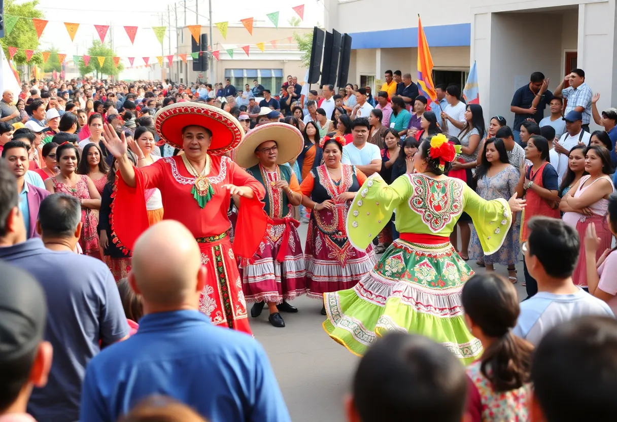 Community members enjoying a cultural performance at Coronado Library event
