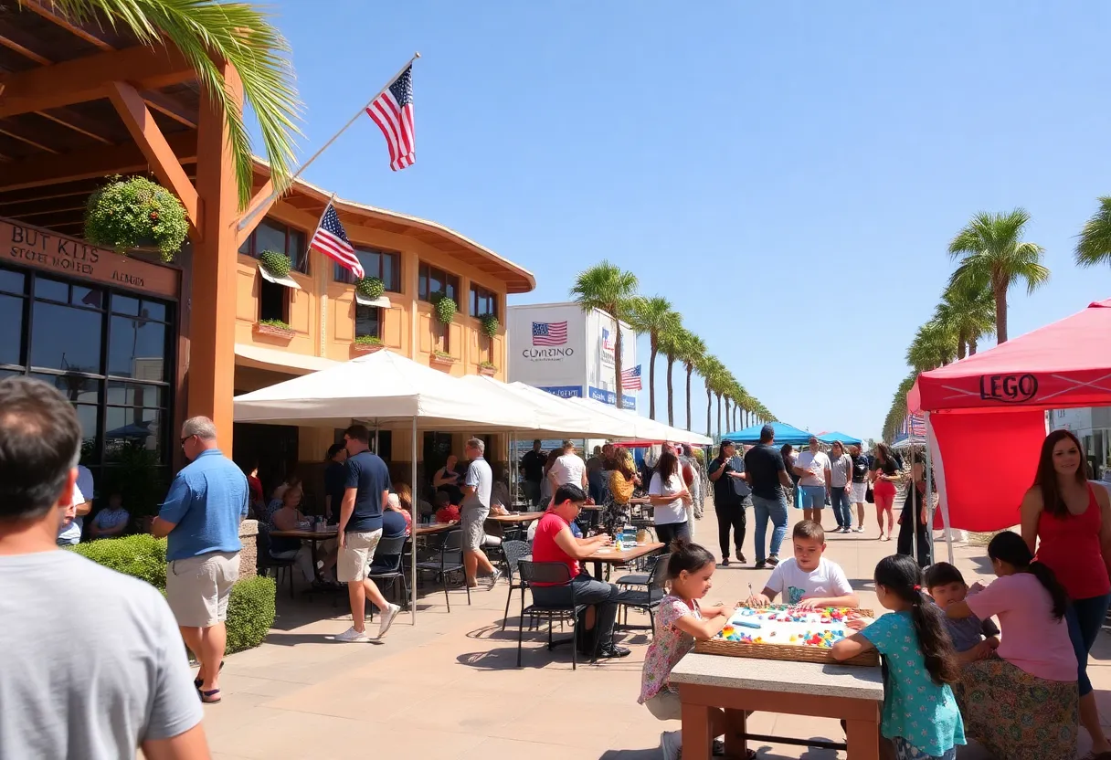 Families and visitors enjoying community events in Coronado