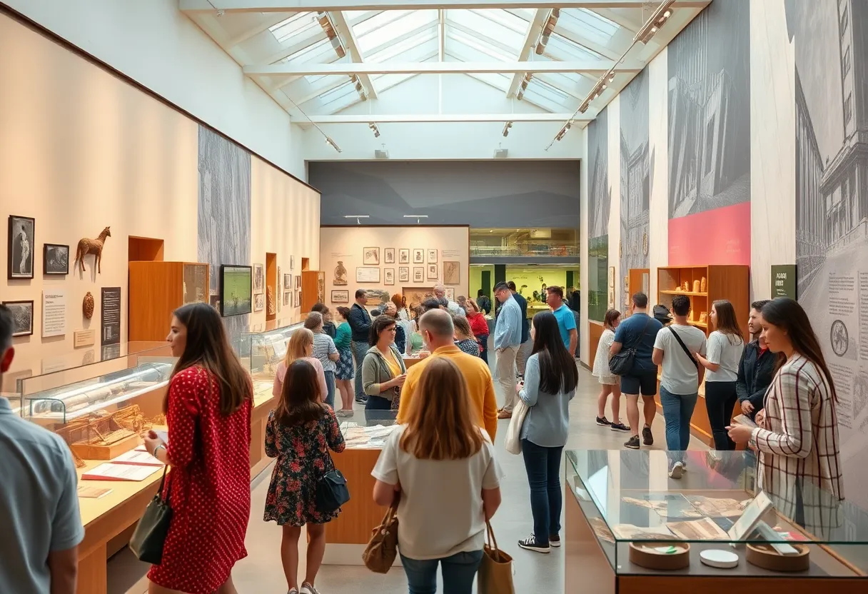 Visitors engaging with displays in the Coronado Historical Museum
