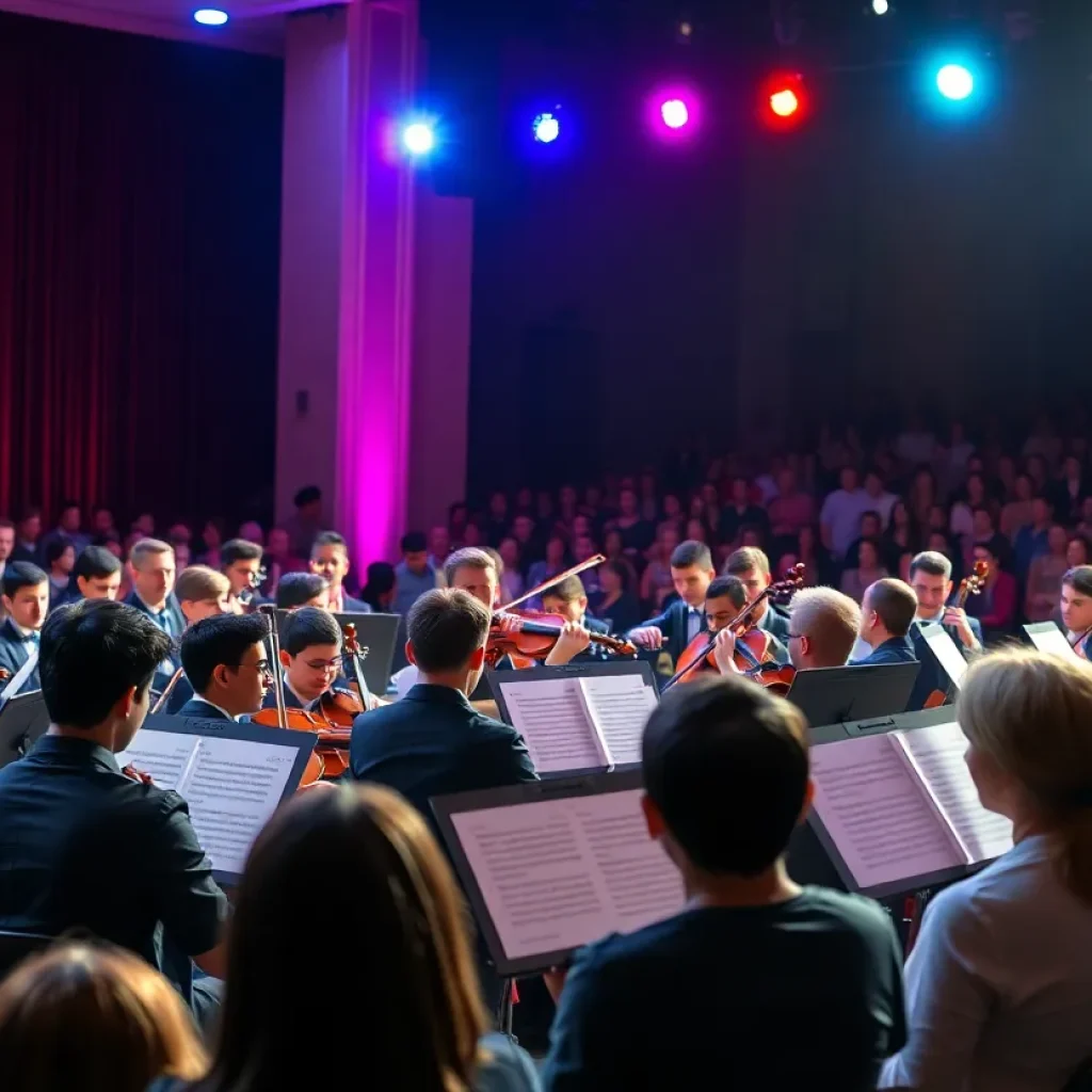 Young musicians performing at Coronado Philharmonia Orchestra concert