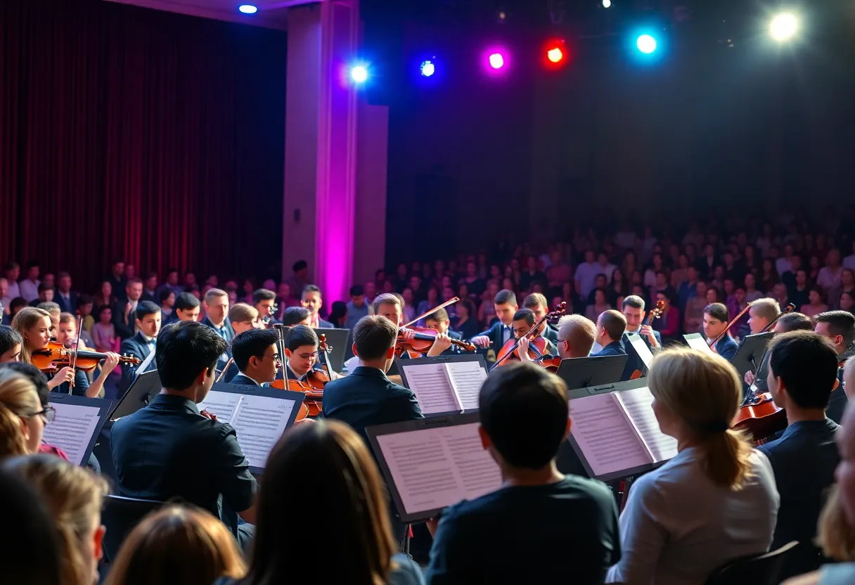 Young musicians performing at Coronado Philharmonia Orchestra concert