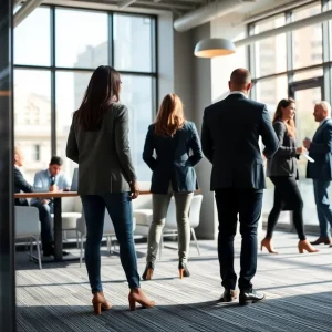 Collaborative workspace showcasing housing investment strategy