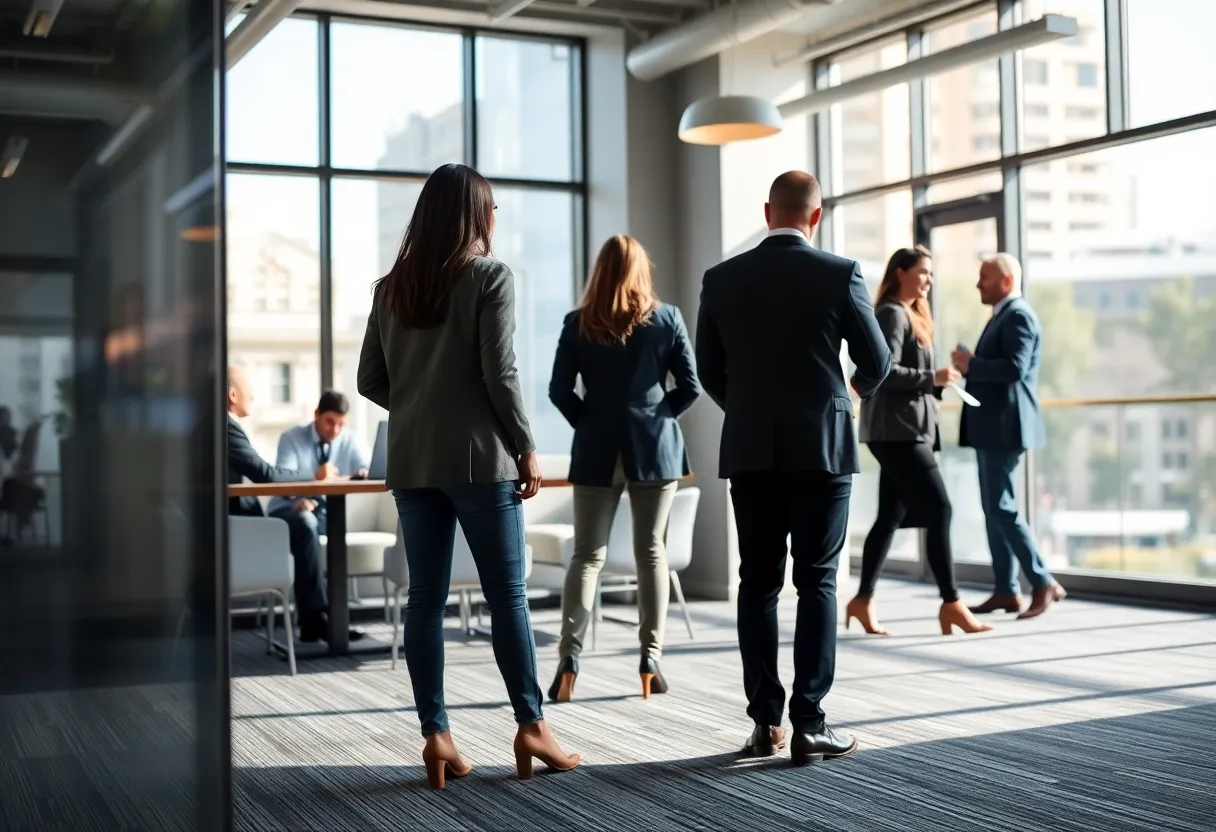 Collaborative workspace showcasing housing investment strategy