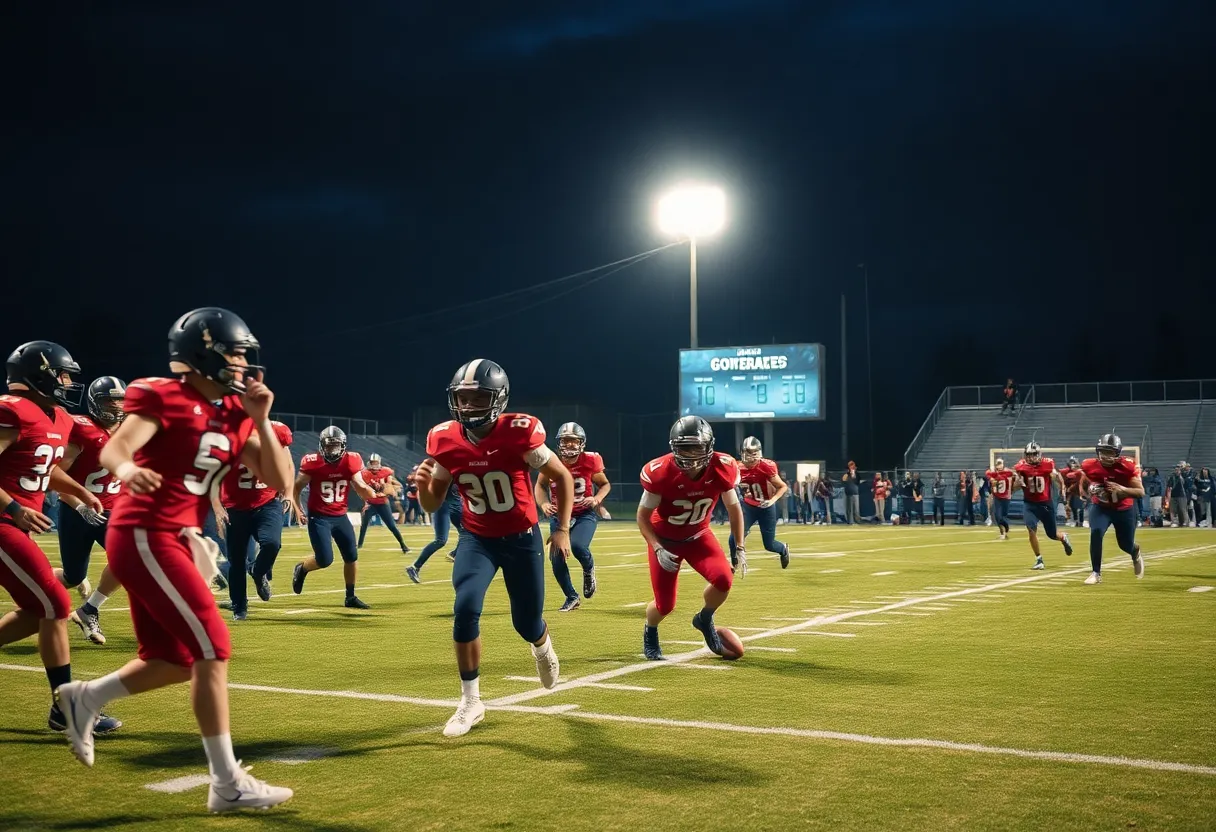 Mar Vista Mariners and Coronado Islanders competing in a high school football game.