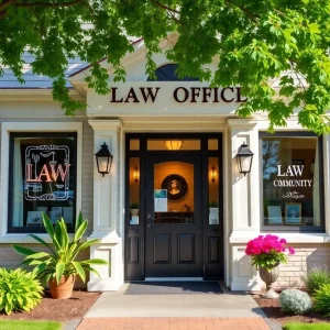 Entrance of Sara Stillman's new law firm in Coronado