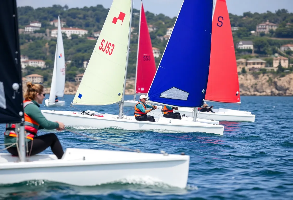 Adaptive sailors competing in the U.S. Para Sailing Championship