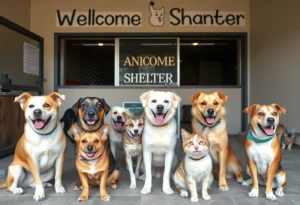 PAWS of Coronado adoption event with happy animals