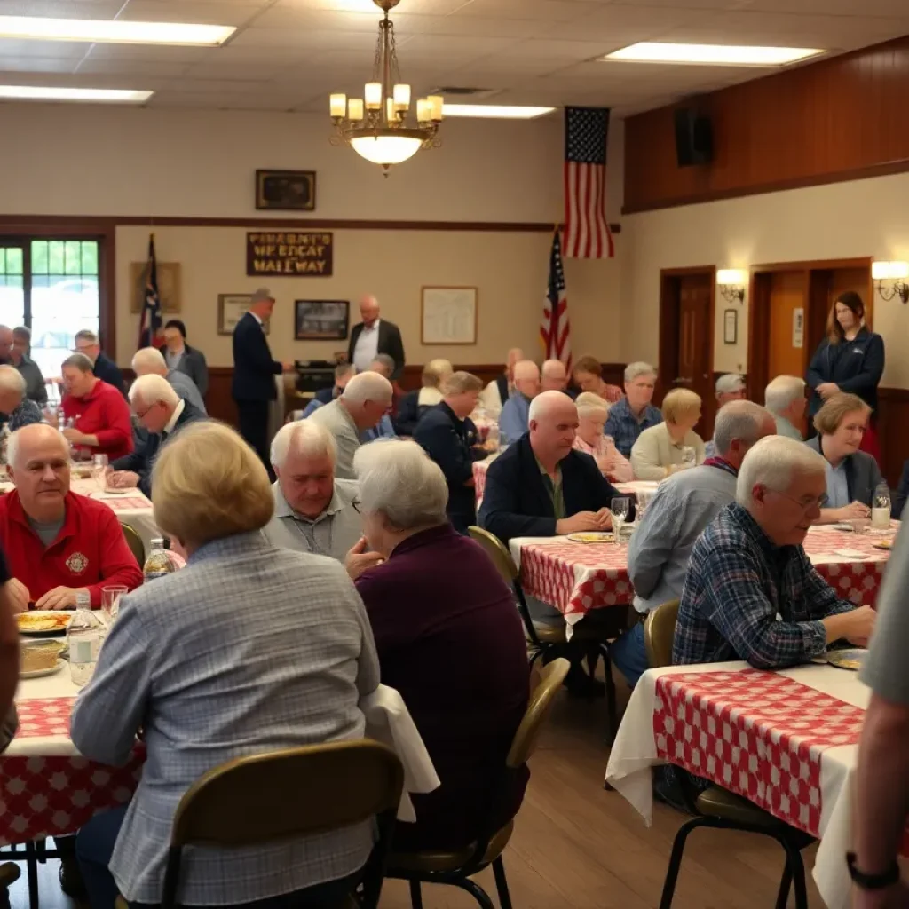 Community members gathered for the POW MIA Dinner at a VFW post