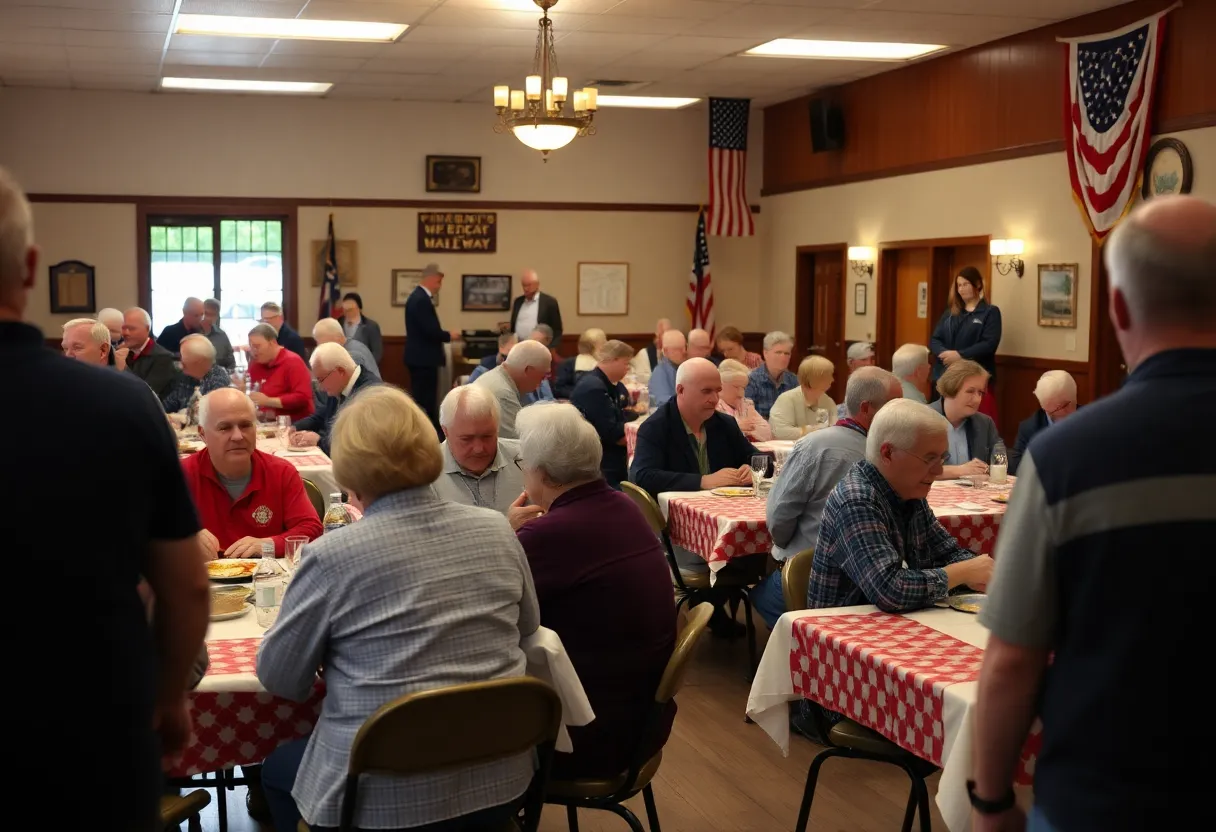 Community members gathered for the POW MIA Dinner at a VFW post