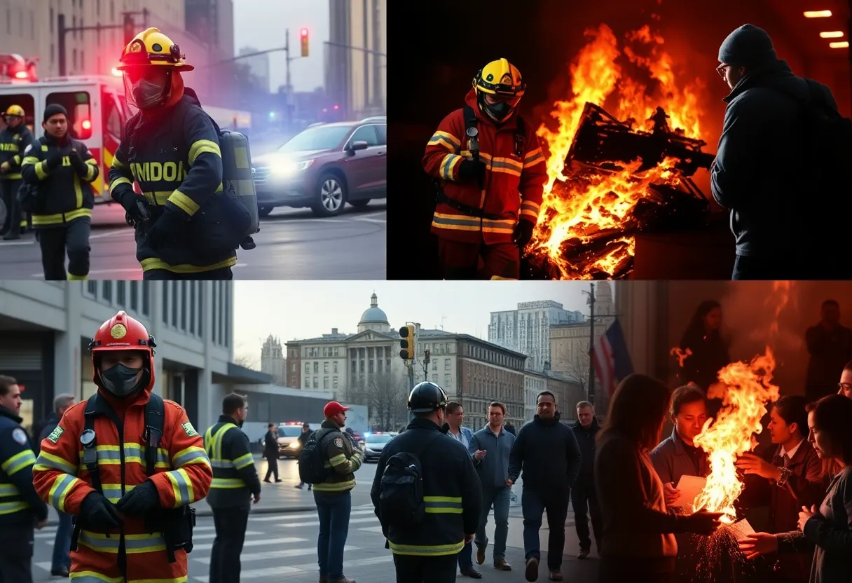 Emergency responders in action in San Diego