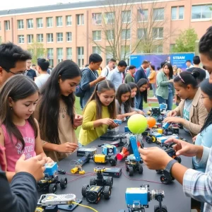 Participants engaging in hands-on STEAM workshops at the conference.