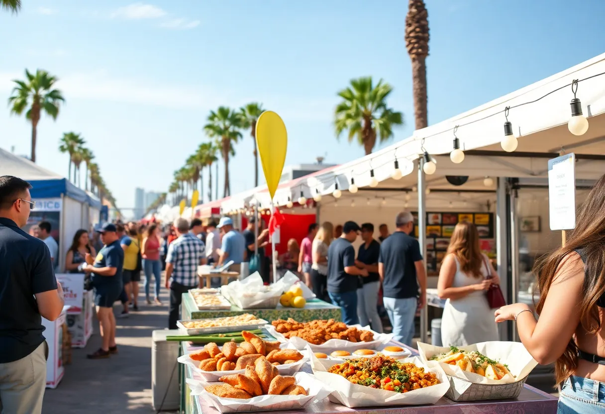 Crowd enjoying local culinary offerings at the Taste of Coronado event
