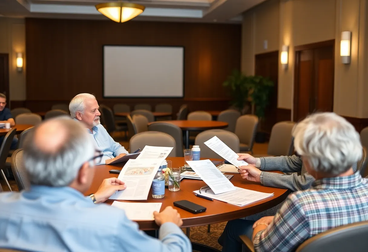 Veterans and participants engaged at a home loans seminar