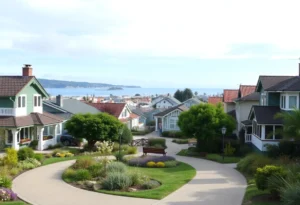 A picturesque view of a peaceful town in Northern California, perfect for retirees.