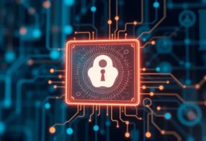 Illustration representing artificial intelligence regulation and transparency in California.