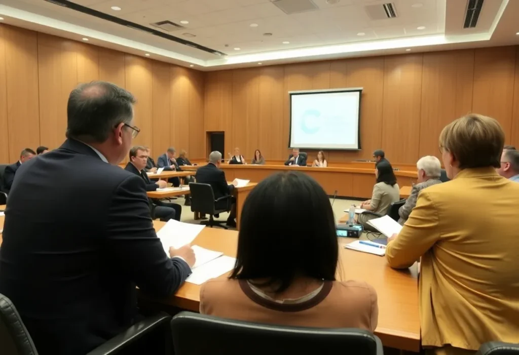 City council officials discussing community issues in Coronado